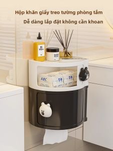 Giá Để Giấy Vệ Sinh Phòng Tắm Sang Trọng Chống Thấm Nước Không Cần Khoan Giá Để Kẹp Giấy Vệ Sinh Dễ Thương Giá Để Đồ Dùng Vệ Sinh Cá Nhân