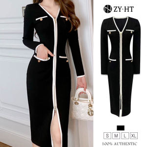 เดรสผู้หญิง ZY.HT EraVogue เดรสผู้หญิง เดรสผิดกลับมา เดรสเดรสเข้า เดรสเซ็กซี่ เดรสรู้สึกออกแบบ ชุดออกงาน 4649