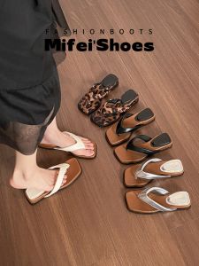 MIFEI | Genuine Leather Platform Leopard Print Flatform Sandals