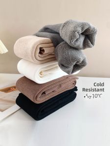 Thickened Fleece Autumn Winter Trousers for Girls Childrens Long Leggings Pants Princess Style Elastic Waist Band Kids Clothes