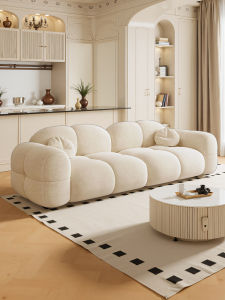 Creamy Design Soft Fabric Sofa