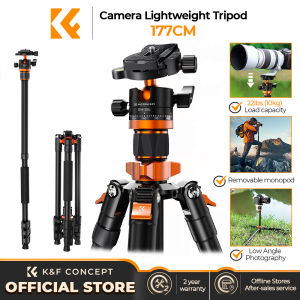 K&F CONCEPT Portable Camera Tripod Lightweight Tripod 1.7m 8kg for DSLR (K254A3+BH-28L)