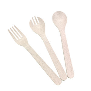 Bộ Thìa Đũa Bằng Nhựa Sinh Học Dày Dùng Một Lần Bằng Bột Mì Hộp Đựng Bánh Thìa Sữa Chua Thìa Tráng Miệng Dùng Một Lần Thân Thiện Với Môi Trường