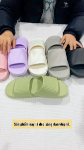 Dép đi trong nhà dép văn phòng dép đi nhà tắm đế chống trơn trượt mẫu kẻ sọc mới M-23