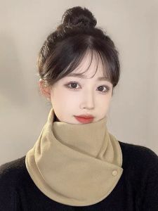 Women's Winter Fashionable Thick Plush Neck Warmer Scarf Windproof Fake Collar Versatile Warm Cozy Gaggle Neck Cover