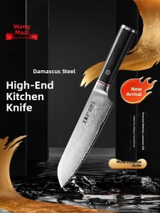 WANGMAZI | Damascus Steel Fruit Knife for Sashimi and Sushi