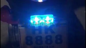 6 Led 12v Strobe Lights Motorcycle Warning Tail Lights License Plate Light ( Blue & Red )