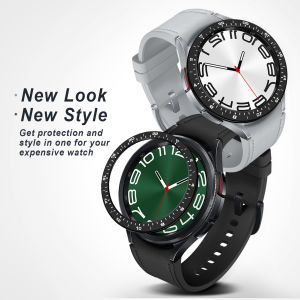 For Samsung Galaxy Watch 6 Classic Case 47mm Galaxy Watch 6 Classic 43mm Cover Bumper Plastic Bezel and Glass Protector for Samsung Smartwatch 6 Classic (2023) Accessories