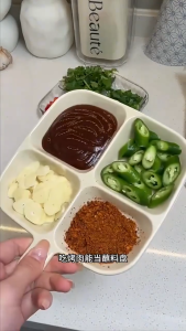 【5-Grid】Preparation Plate 5-Grid Kitchen Divided Preparation Dish Plate Soy Sauce Dipping Sauce Tray Kitchen Utensil