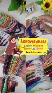 (1 Lusin) Paket Grosir Tasbih Mutiara Berat 33 Butir Premium