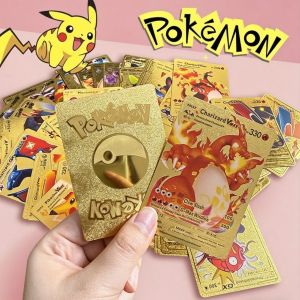 Bandai | HOTSALE PM Rainbow Gold Silver Black Foil Vmax Gx Cards Golden Letters English Game Collection Battle TrainerCard Series Gift