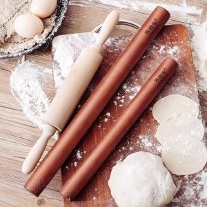 Large Size Home Use Solid Wood Rolling Pin Anti-Mold Antibacterial Non-Stick Pastry Dough Roller for Baking And Making Dumpling Skin