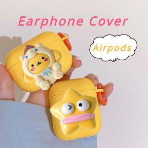 เคสหูฟังไร้สายลายการ์ตูนน่ารักสำหรับ Airpods Pro 2 1/2 3ฝาครอบป้องกันหูฟังบลูทูธไร้สายเคส TPU แบบนิ่ม Cinnamoroll ชัดเจนทนแรงกระแทก [Coice]