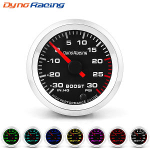 Dynoracing 2 52mm 12V Turbo Boost Gauge PSI 7 Colors Pointer Boost Gauge With Stepper Motor