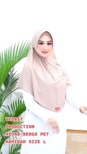 Hijab Instan Sport Bergo Hamidah Dewasa Ukuran L Jersey Premium By Viqast/ Bergo Pet Hamida Dewasa
