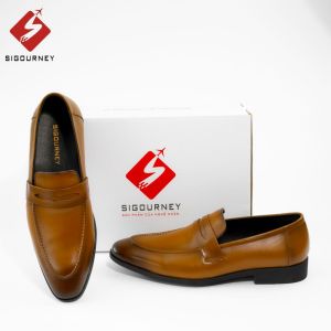 Giày Tây Nam Cao Cấp SIGOURNEY May Thủ Công Bằng Da Bò Nguyên Tấm SIG12 Màu Nâu Patina Bảo Hành 18 Tháng