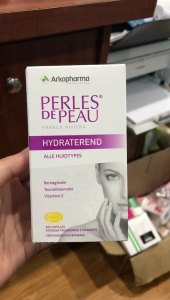 MẪU MỚI - Viên Uống Đẹp Da Mượt Tóc Pháp Perles De Peau Hộp 200 Viên