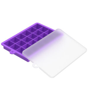 Ice Cube Tray with Lids Stackable Silicone Ice Trays for Freezer KitchenRVCocktailCoffee Soup Baby Food Ice Maker Jelly Mold