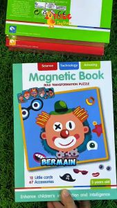 Magnetic Book | Montessori Children Intelligent Magnetic Book 3D | Vehicle Puzzle Magnets for Toddlers