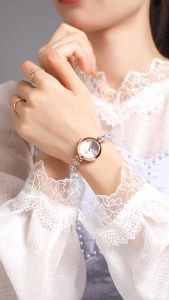 Sunlifex Jam Tangan Wanita Original Korea Elegan Tali Gelang Berlian Fashion Jam Tangan Cewek Quartz