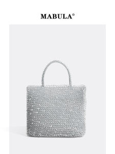 MABULA | Fashion Shiny Silver PVC Handbag