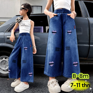 Jeans Kulot Bordir Anak Perempuan 6-10 Tahun Celana Kulot Anak Perempuan Terbaru