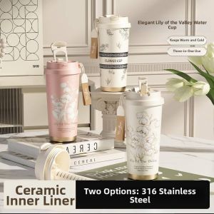 Ceramic Lining 316 Stainless Steel Dual-use Thermal Cup