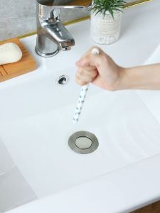 Stainless Steel Sink Floor Drain Filter 8mm Depth Washbasin Plug Anti Odor Pop-Up Bounce Core Basin Stopper Hair Catcher