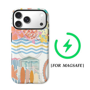Potdemiel | Aurea Case Matte Bumper For Magsafe Case For iPhone 18 17 16 15 14 Plus 13 Pro Max Shockproof Hard PC Summer Turtle Cover