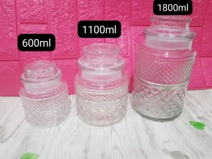 ATPLS2030 Toples Penyimpanan Kaca Toples Permen dengan Tutup Wadah Penyimpanan Makanan