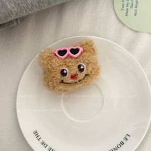 Adorable Butter Bear Plush Hair Clip for Girls Cartoon High Aesthetic Hair Ties Fashionable Hair Accessories Hair Bands