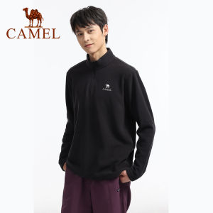 Cameljeans Outdoor Fleece Jacket Mens Stand Collar Windproof Heating Warm Anti-static Liner Polar Fleece Jacket