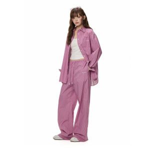 Turn Signal | Striped Loose Pants Set for Women