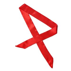 Red Scarf Long Imitation Silk Satin Ribbon Hairbands Women Neck Wrap Kerchief Foulard Narrow Small Bag Handle Scarves Tie