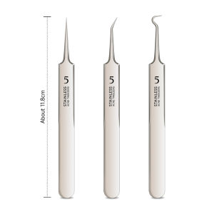 Blackhead Remover Tweezers Blackhead Remover Comedone Extractor Stainless Steel Precision Pimple Popper Tool for Whitehead Acne Blemishes