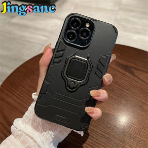 Jingsanc เคสกันกระแทกสำหรับ iPhone 15 Pro Max 15 14 13 12 Pro Max XR พร้อมที่จับ360รถหมุนดูดซับแข็ง PC + นิ่มป้องกันกรอบซิลิโคนป้องกันการตกฝาหลัง Y16-1