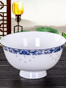 Bát Sứ Cao Cấp 45 Inch Gốm Sứ Jingdezhen Bát Đựng Cơm Họa Tiết Hoa Bát Đựng Cơm Tròn Cho Gia Đình