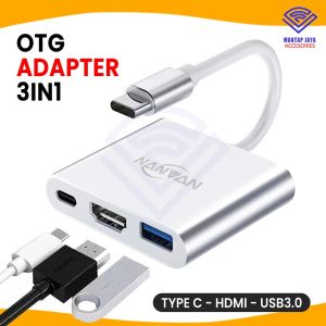 [COD] NANVAN KABEL CONVERTER USB 3IN1 TYPE C HDMI USB 3.0