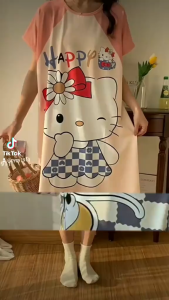 [ 50-85kg] Đầm mặc nhà Bigsize họa tiết hoạt hình R19