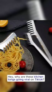 DS Stainless Steel Ice Tong Lightweight Kitchen Serving Tongs Sugar Ice Cube Food Tong