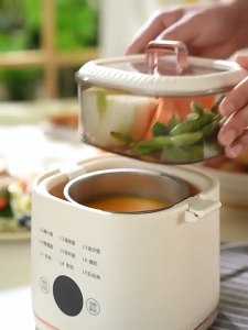 9in1 ต้มไข่ไฟฟ้า 24Hนัดเวลา ต้มไข่อัตโนมัติ 2ชั้น นึ่งด้านบน/ต้มด้านล่าง การควบคุมอุณหภูมิที่แม่นยํา ชามนึ่งสแตนเลส304 PPเกรดอาหาร เครื่องต้มไข่ ไข่ออนเซ็น เครื่องทําไข่ลวก