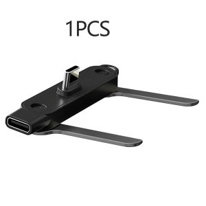 1/2/3PCS Type C Phone Charging Bracket Adapter 240W Fast Charging OTG Type-C Male to USB-C Female Converter With Foldable Holder