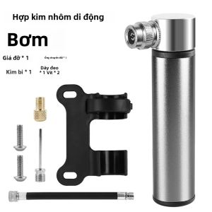 Bơm Xe Đạp Mini Di Động MTB 120 PSI Bơm Tay Bằng Nhôm Dụng Cụ Bơm Lốp Xe Đạp Leo Núi Xe Đạp Đường Trường