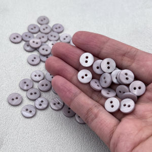 Natural Shell Buttons Handmade Knitted Mens Womens Shirt Collar Cuff Purple Taro High End DIY Sewing Accessories