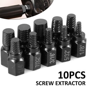 10Pcs Screw Extractor Drill Bit Set Alloy Steel Damaged Screw Remover Multi-Spline Bolt Screw Extractor Broken Bolt Extractor