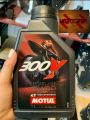 Original Motul 300V ( 10W 40 and 15W 50 ) for big bikes and for scooters. 