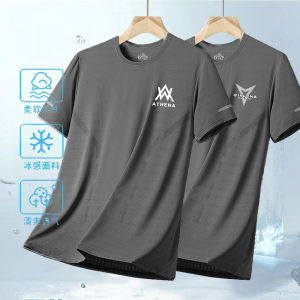 [Fast Delivery] Summer Accessible Luxury Casual round Neck Loose Ice Silk Mesh Short Sleeve Quick-Drying Breathable Sports Cool T