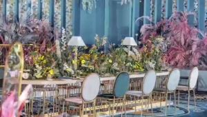 Simulation 9 Head Bouquet of Roses: Home & Wedding Decoration Fake Flowers