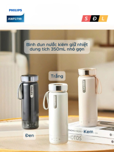 Bình đun nước kiêm giữ nhiệt nhỏ gọn Philips AWP2799 dung tích 350mL [mẫu cắm điện]