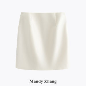 Luxurious High-Grade Silk-Wool Lustrous Flared Midi Skirt